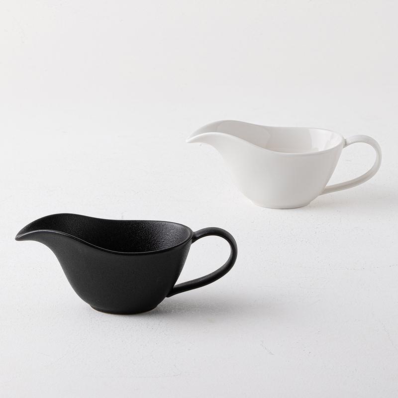 220ml with Handle Gravy Boats Ceramic Gravy Boats Creative Solid Color Design Steak Sauce Pot Household Specialty Tableware