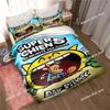 DOG MAN Cute Cartoon Pattern Bedding Set Duvet Cover Set Single Double Bed King Size Bed Set Adult Boys Bedroom Anime Sheet