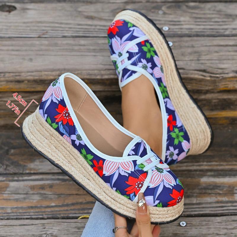 Fashion Summer Women's 2025 New Cloth Shoes Soft-soled Breathable Single Shoes