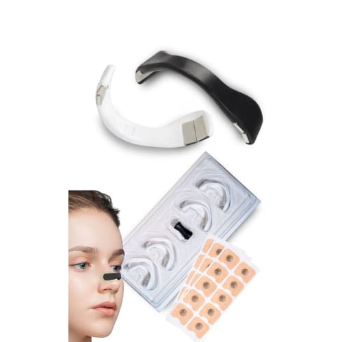 

Edges42 Nasal Dilator with Magnetic Nose Clip for Nasal Breathing and Snoring Prevention (White)