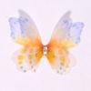 50 Stück 3D Organza Stoff Schmetterlings-Applikationen Farbverlauf Doppellagig Simulationsnetz Schmetterlings-Aufnäher Strass Durchsichtig