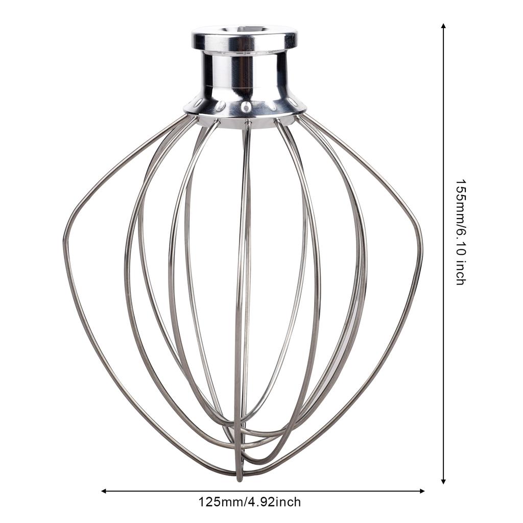 Stainless Steel Egg Beater Head Wire Whip Attachment for KSM90 K45 KSM150