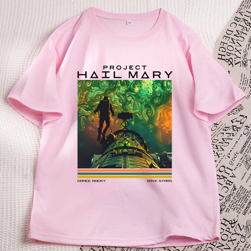 Project Hail Mary Space T-shirt Men Women Grace Rocky Save Stars Tshirt Sci-Fi Book Lover Tee Cotton Short Sleeve Clothes Tops