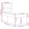 VidaXL Sommier à lattes de lit avec matelas Noir 100x200 cm Tissu 3291207