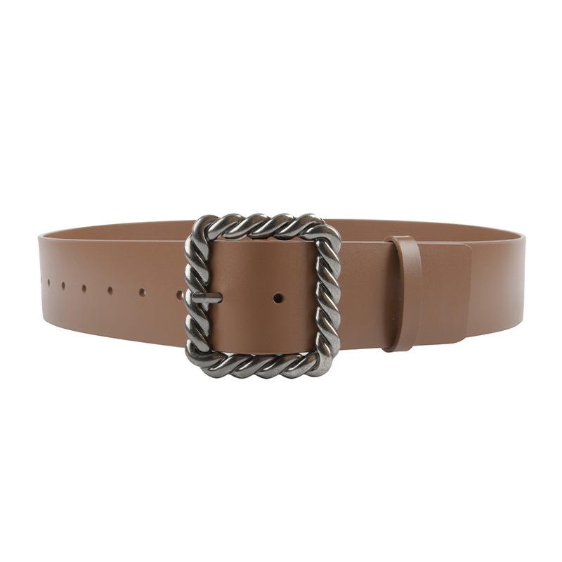 

Women s Belt Genuine Leather Wide Version Versatile Jacket Sweater Windbreaker Waist Seal Simple Fashionable Belt High-end Feeling 100cm