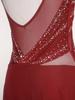 Womens Gymnastics Ballet Lyrical Dance Leotard Dress Rhinestone Embellished Mesh Skirt Dress Modern Contemporary Dance Costume