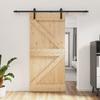 VidaXL Sliding Door and Hardware Kit 95x210 Cm Solid Pine, Interior Door, Interior Barn Door 3202985