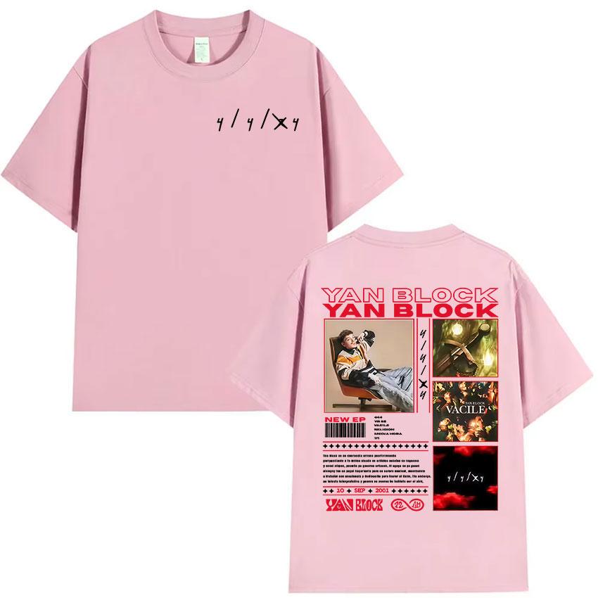 Rapper Yan Block  New Album Graphic Tshirt Unisex Clothing Hip Hop Oversized Tee Shirt Vintage Oversized Short Sleeve Tshirts