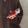 Apple 17 Pro Max and iPhone 16 Plus Case with Gold Sparkling Cat Pendant