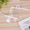 20Pcs Clear Plastic Catering Mask Hotel Beauty Chef Waiter Protective Mask Reusable Visible Splash Proof Mask