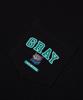 CREAM SODA LAB Gray Logo Oversized Heavyweight Pocket Short Sleeve Tee Black