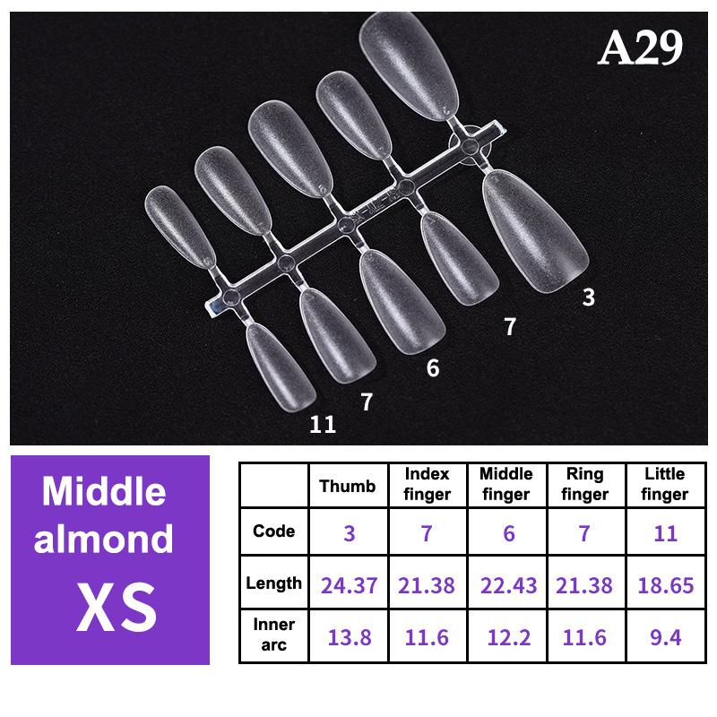 100Pcs/Box False Nails Transparent Press On Nails Coverage False Nails Tips Short Shaped Water Drop Full Sticker For Nails