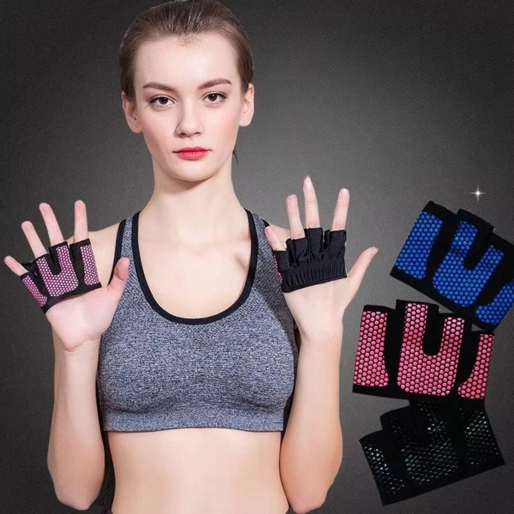 1 pair Anti-lost Cycling Gloves Breathable Fitness Gloves Gym Half Finger Gloves  Weightlifting