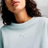 Puma Dare To Relaxed FW24 Washed Crew Neck Pullover Short Sleeve Sweatshirt Women Sweatshirt Blue 626799-26