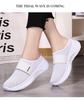 Women's Plus Size Closed-Toe Flyknit Slip-On Flats - Breathable Casual Slippers
