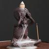 Skull Shape Backflow Incenses Cones Holder, Ceramics Furnaces Incenses Burners Holder for Home Craft