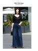 2025 Fleece-Lined High-Waisted Wide-Leg Jeans: Women's Slimming Cropped Pants for Autumn/Winter