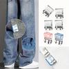1PC Trouser Leg Clip Durable Push-pull Clip Handmade Tool Paper Clip Morandi Color Window Screen Clip Binder Clip Multicolor