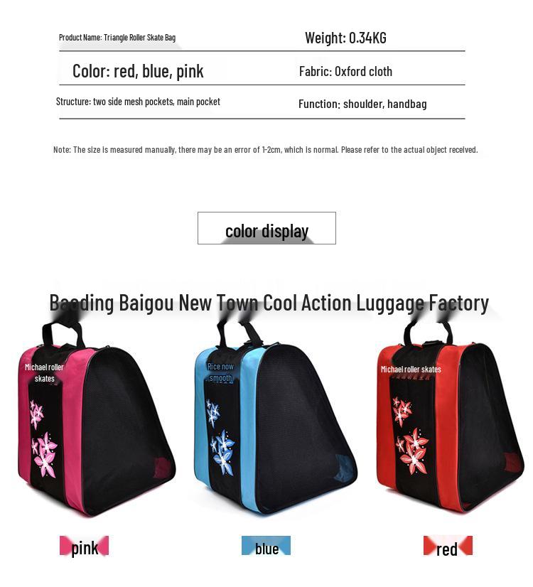 Migo Roller Skate Bag: Thickened, Single-Shoulder Backpack for Kids' Ice and Roller Skating Shoes