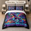 Soccer Theme Custom Text Or Name 3Pcs Bedding Set 1 Flat Sheet & 2 Pillowcases Personalized Home Bedding