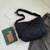 Crossbody Bags for Women Puffer Quilted Crossbody-Navy Blue