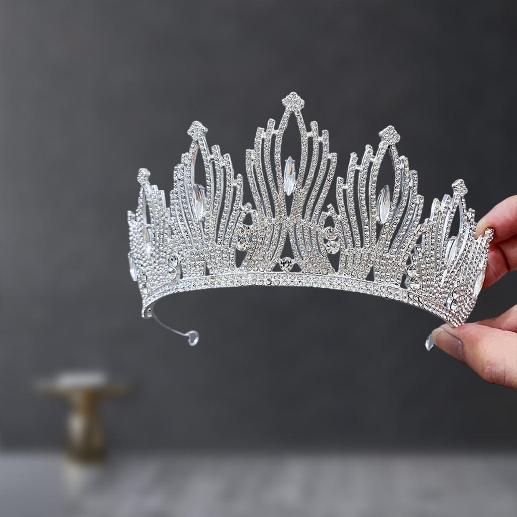 Bridal Crown Headdress Rhinestone Crown Wedding Veil Diamond Clothing Eighteen Year Old Adult Ceremony Birthday Princess Hair Accessories