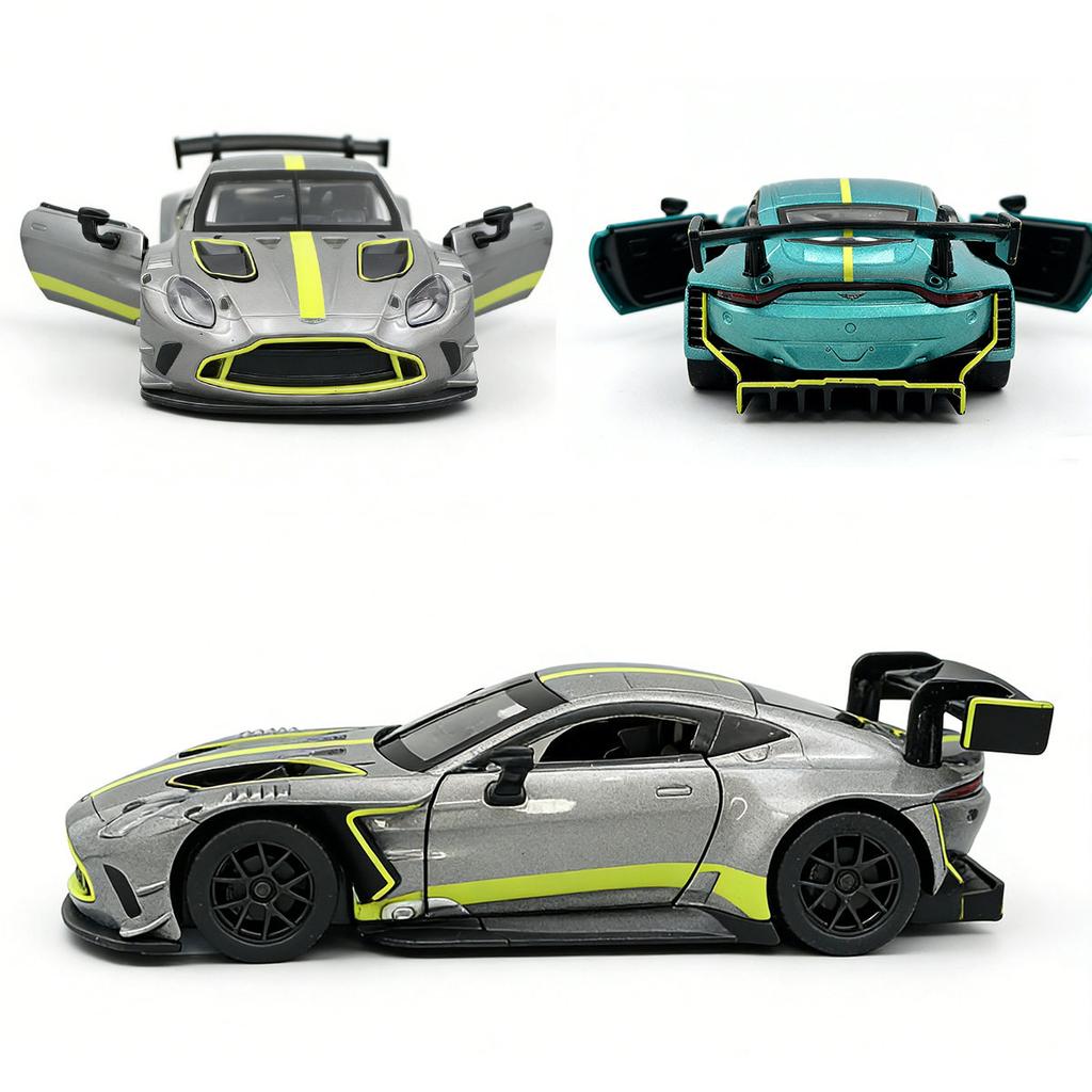 31.01. Aston Martin Vantage GT3 Supercar Legierung Metall Druckguss Modellauto Schreibtisch Display Sammlerstück Ornament Feiertagsgeschenk Kind
