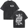T-shirt Vintage Lavata Justicia Fratelli d'Armi Stampa Double Sided Abbigliamento Uomo Casual Cotone Oversize Manica Corta T-shirt