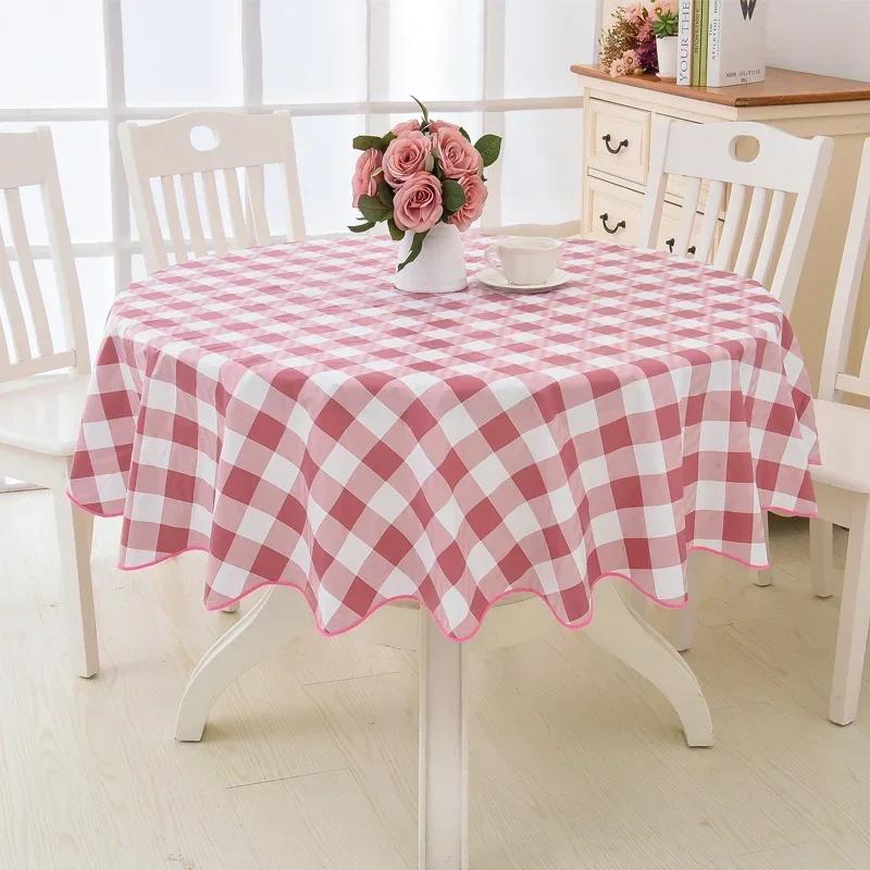 2 Meter Lace Edge Circular Coffee Table Mat PVC Circular Tablecloth Waterproof Anti Scald Anti Oil Wash Free Cloth