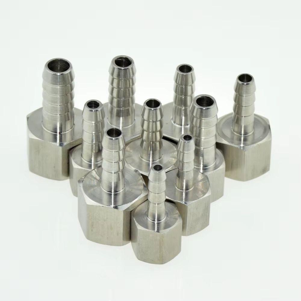 1Pcs Silver Tone Pipe Fitting Connector Stainless Steel Pipe Fitting for Hose Connection