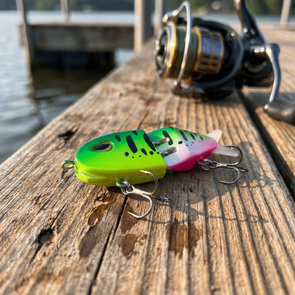 5PCS with Double Treble Hooks Mini Glide Bait with 3D Eyes Swimming Bait  Pike Fishing