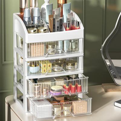 Zásuvka Šperky Úložný box na make-up Velkokapacitní Transparentní úložný box na make-up Vícevrstvý multifunkční stolní organizér