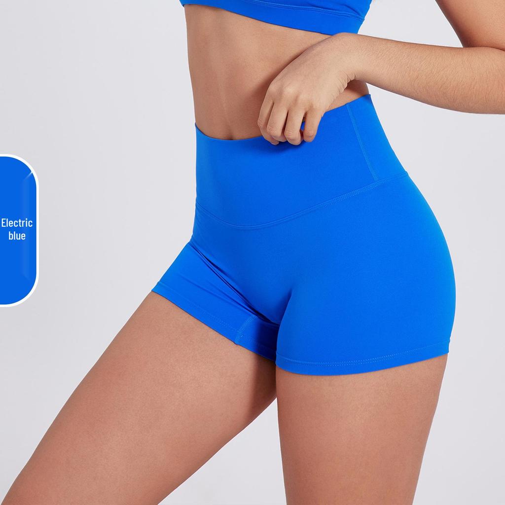 Shorts de Yoga Taille Haute Contrôle du Ventre pour Femmes - Push-up Pêche, Tissu Brossé, Longueur Trois-Quarts pour la Course à Pied et le Fitness