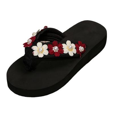 Womens Size 9 Flip Flop Summer Flower Women'S Sandals Thick Soled Fashionable Slippers Beach Shoes For SandáLias Femininas