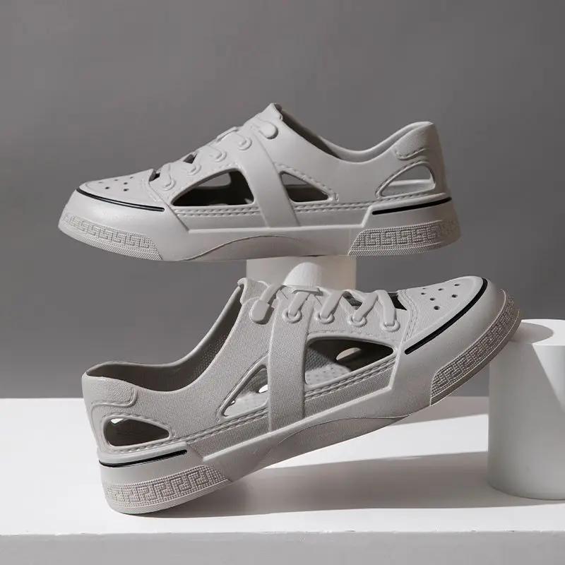 Fashion Closed Toe Men's Sandal with Platform Height Hole Shoes Buy High Quality New Summer Low Price Luxury H Open Daily Use Male Shoe