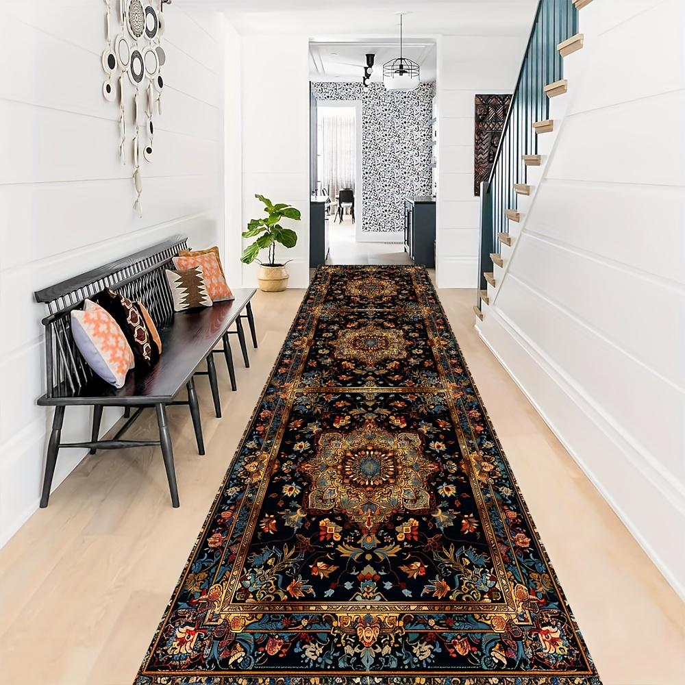 

VIKAMA Vintage Persian Corridor Rug Non-slip, Stain-resistant Kitchen & Laundry Floor Mat Bedroom Runner Rug Home Decor 50x120cm 20x47inch