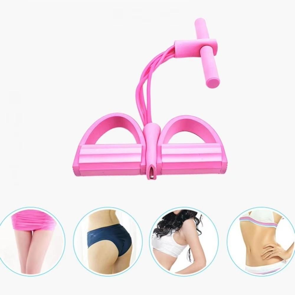 With Foam Resistance Bands Four-Tube Pedal Tensioner Yoga Elastic Band  Fitness Equipment