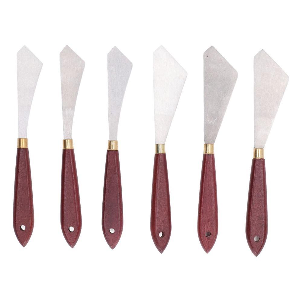 

6PCS Flexible Blade Performance Oil Painting Spatula Set Color Mixing Knives Texture Layering Palette Knife