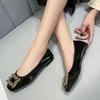 Spring Summer Women Ballet Flats Elegant Ladies Single Shoes Fashion Soft Comfortable Plus Size 42 Black Red