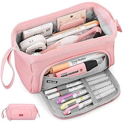 Trousse Scolaire Mamowla - Grande Capacité - Rose - Mixte - Enfant