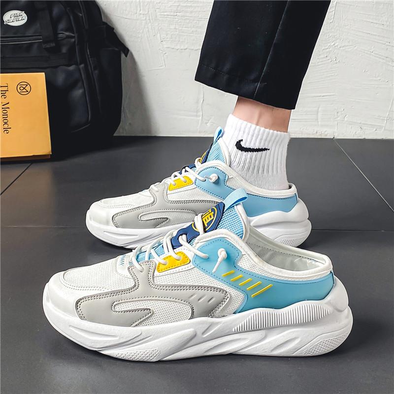 Baotou drag summer new breathable mesh sports and leisure half slippers heel-free shoes 39