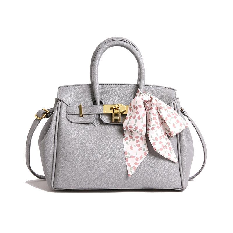 Premium Platinum Bag Women's New Handbag Lychee Pattern Shoulder Messenger Bag Versatile Commuter Bag