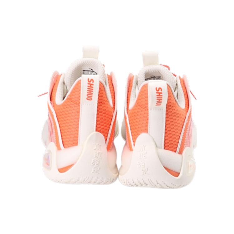 New Anta Cement Bubble 2.0 Slip Resistant Low Top Basketball Shoes Men's White Purple Orange Orange 112221610S-1