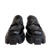 Prada PRADA Monolith Loafers Leather Loafers Black Leather Used
