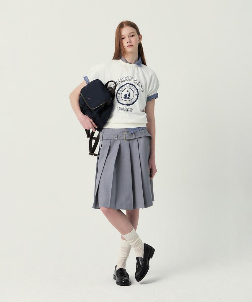 Grove York Pleats Skirt (Light Gray)