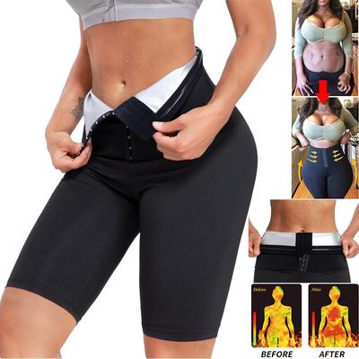 Pantalones cortos de Sauna para mujer, pantalones cortos adelgazantes de cintura alta, ropa moldeadora de entrenamiento, moldeador de cuerpo, pantalones adelgazantes para muslos