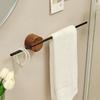 Towel Bar No Drilling Wood Towel Holder Bathroom Shelves Bathroom Organizers Towel Hang  Kitchen Storage Rack Toalleros