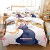 Neues Miss Kobayashi's Dragon Maid Bettwäsche-Set Anime dreiteiliges Set Erwachsene Kind Schlafzimmer Bettbezug-Sets Mode conjunto de cama