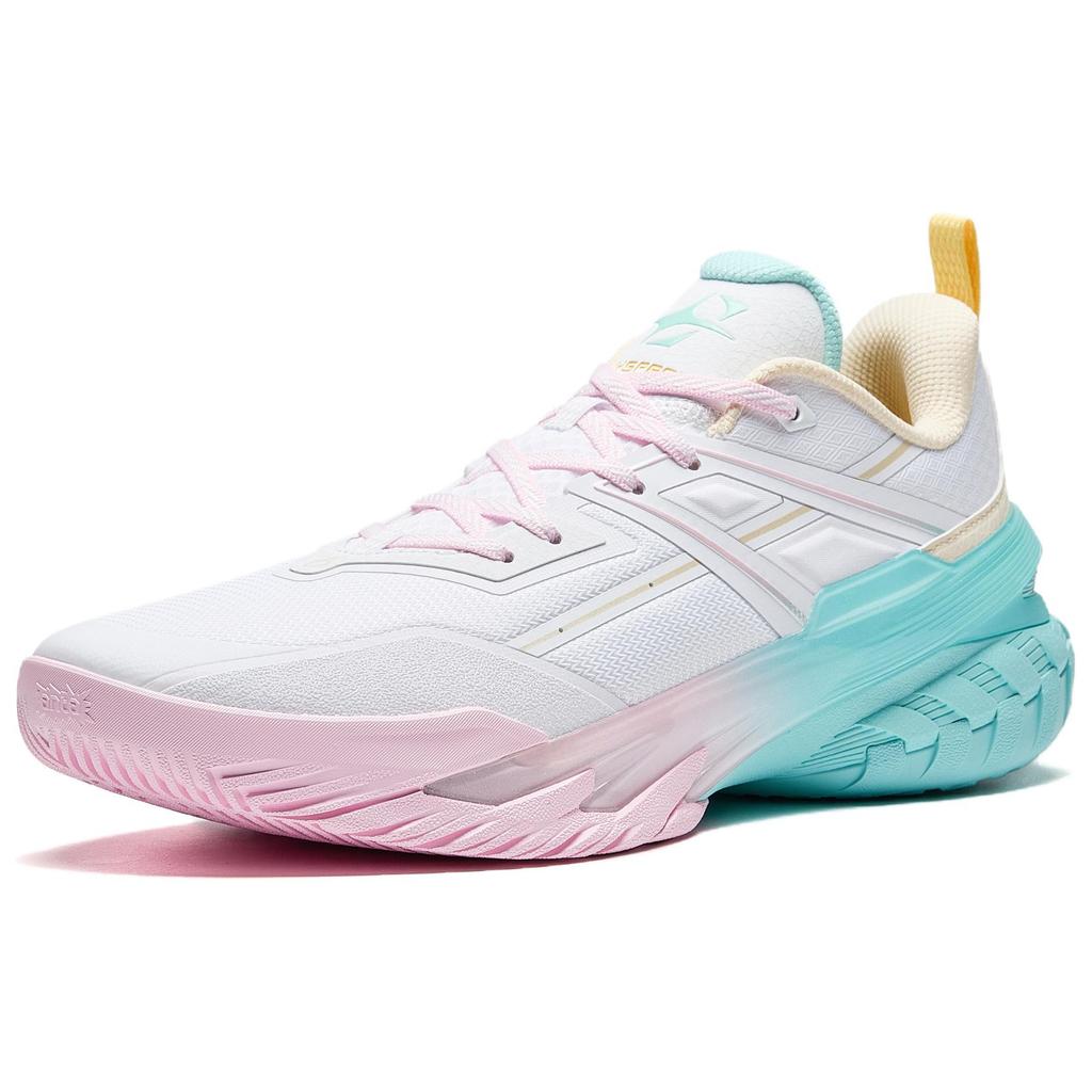 Nové basketbalové boty Anta s odpružením, protiskluzové, proti převrácení, nízký svršek, pánské, bílé 912541602Q-3