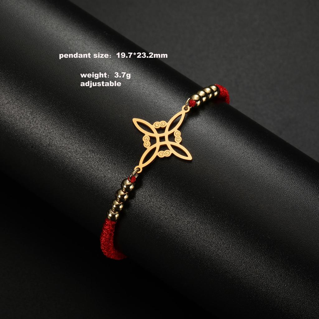Náramky s kouzelným uzlem pro ženy nudo de bruja Nerezová ocel Amulet čarodějnictví Šťastné náramky Šperky lucky bhudda